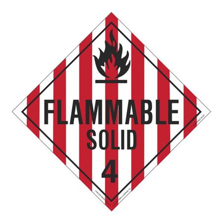 Class 4 - Flammable Solid Worded Placard